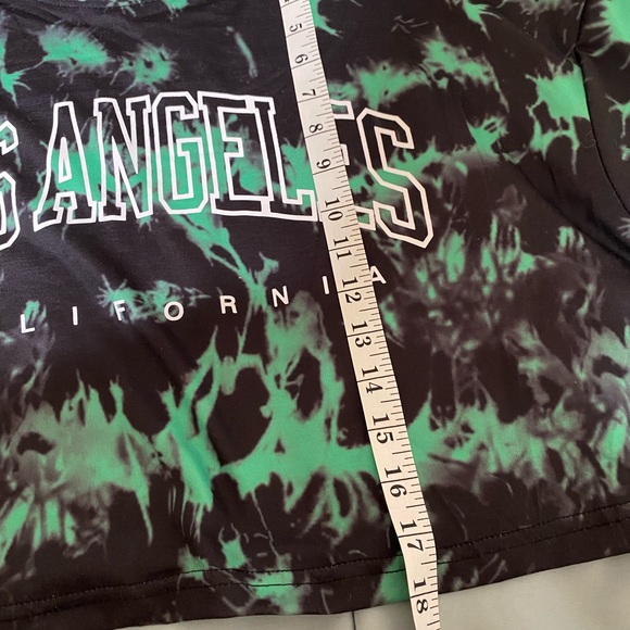 NWOT- SHEIN EZwear Drop Shoulder Letter Graphic Tie Dye Tee - Picture 5 of 5